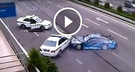 STREET RACER DRIFTING on a Highway