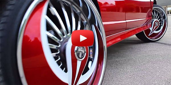 MIST WATCH - AWESOME Apple Red RIDING on 26" NEVER BEFORE SEEN Rims!
