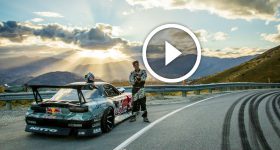 Mad Mike drifting Crown Range in New Zealand