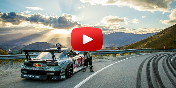 Mad Mike drifting Crown Range in New Zealand