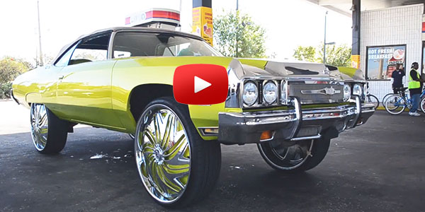 Electrifying Lime Gold Classic - BUILT LIKE AMAZONIAN - Sitting on 30" Davin Twstd Spinners!