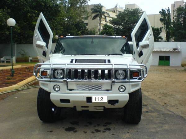 White Siccor Doors Hummer Front View