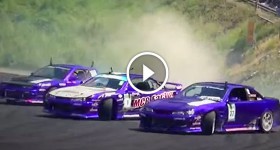 Amazing Triple Car Drift Technique by Team Mind Control!!!
