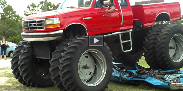 Monstrous Ford Truck Irons Down Classic Car