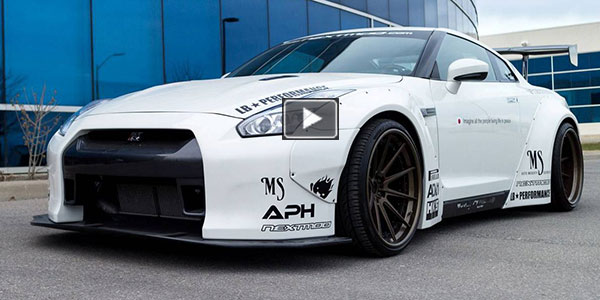 White Nissan R-35 GTR Liberty Walk