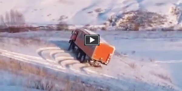 SLIDING HIS TRUCK On Snow
