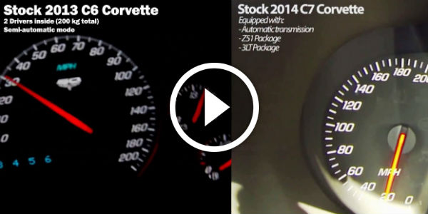 0-165 mph 2013 Corvette C6 vs 2014 Corvette C7 + Start up rev + Sound