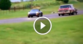 Porsche vs Farm Truck Towing A Boat