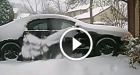Removing Snow Of Your Car With An Extreme Subwoofer