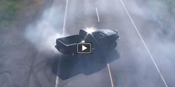 Supercharged V6 Chevy Truck Doing Donuts