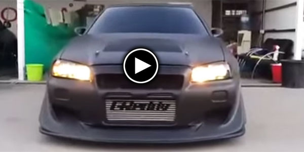 (1260-AWHP) Mat Black Nissan Skyline R34 Skyline GTR NUR Spec II