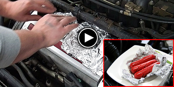 COOK YOUR SAUSAGES Using Car Engine