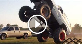 RECORD BRAKING WHEELIE mud truck