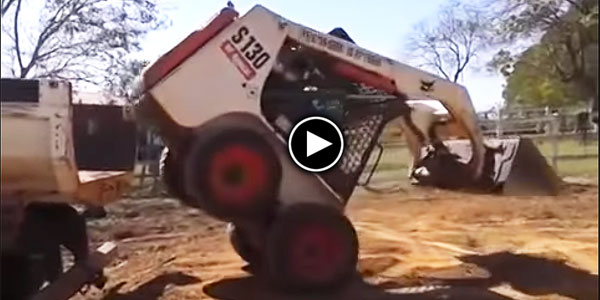 Unique Way of Parking a Bobcat