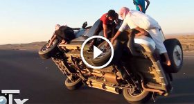 Change Tires While Driving On Two Wheels