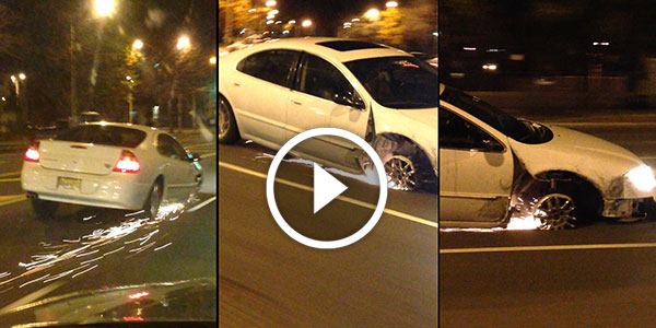 Driver In Newark no tires