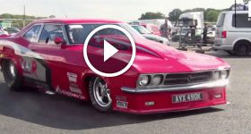 Red Victor 3- Britain's Fastest Road Legal Car side front three quarters