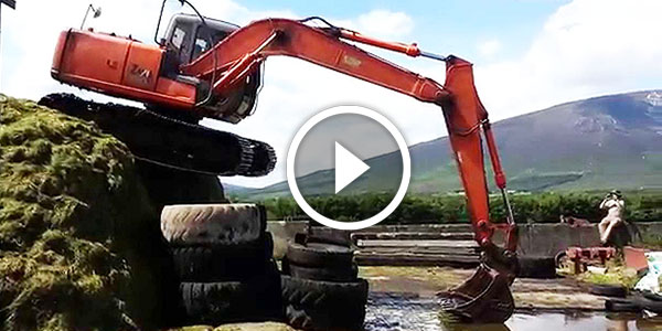 Get a 14 ton Digger SAFELY down