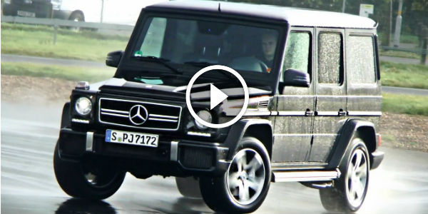 Mercedes G63 AMG going sideways! + spins out -