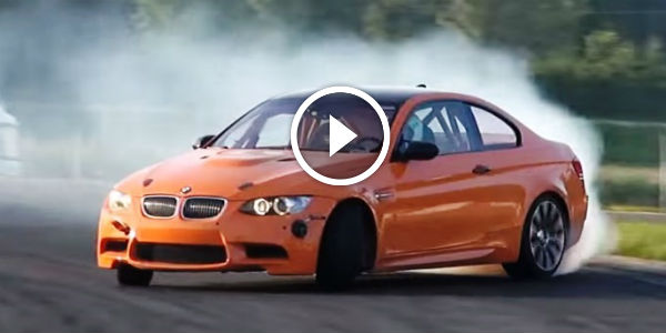 BMW M3 E92 Burns Up Some Rubber