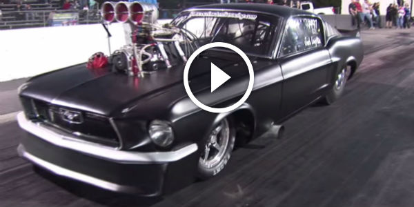Blown Mustang WHEELS UP Half Track! +GoPro