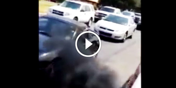 Diesel Truck rolls coal on Mazda Miata