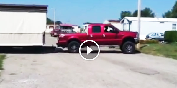 Ford pulling A house