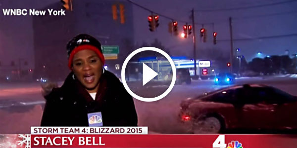 News Crew Almost Hit By Drifting Car msnbc