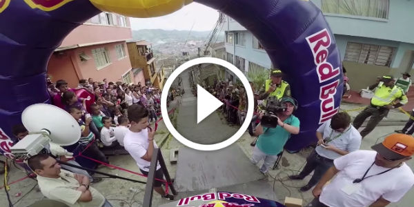 Urban Downhill Mountain Bike POV in Colombia