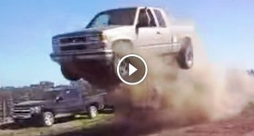 Epic Chevy Truck Jump Fail - big