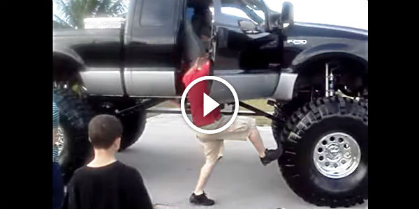 how to get in a big truck