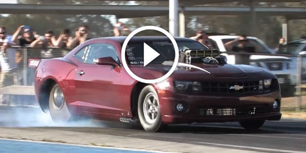 BRUTAL blown V8 Camaro - launch testing