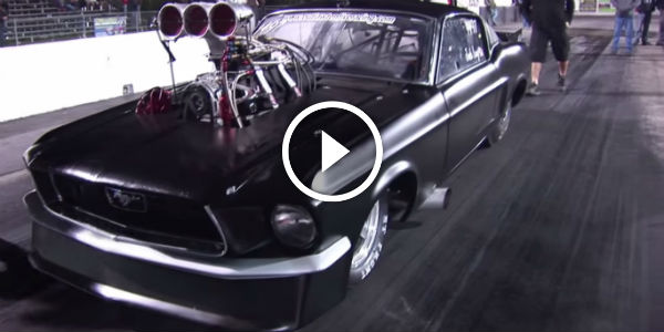 Blown Mustang WHEELS UP Half Track! +GoPro
