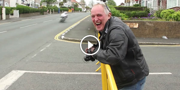 Dad's reaction to racers - Isle Of Man TT 2014