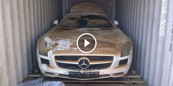 MERCEDES BENZ SLS AMG CRASH CAR ON WATER BS AS ARGENTINA