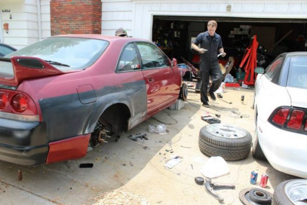 robert bell in his garage