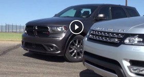 2014 Dodge Durango RT vs Range Rover Sport Drag Race & 0-60 MPH Mashup