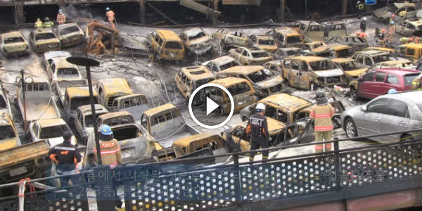 500 Cars Worth Million-Dollars Burn to the Ground at South Korean Dealer
