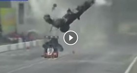 Terrifying Moment Race Car Breaks In Half At 280 Mph