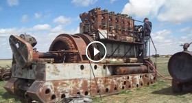 Enterprise DSG-36 Antique Diesel Engine First Fire up
