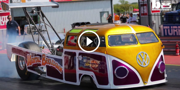 Mental Breakdown Man Turns VW Pickup Truck Into 179mph Dragster