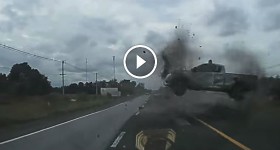 lucky driver barely escapes certain death