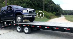 How not to load a truck on a trailer