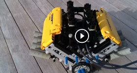 LEGO V8 pneumatic Engine. LPE, HIGH RPM