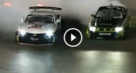 Vaughn Gittin Jr. VS Conrad Grunewald - GANGSTER BACKWARDS ENTRY - Formula D Palm Beach 2013