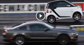 WHEELSTANDING BLOWN SMART CAR OUTRUNS MUSTANGS!!