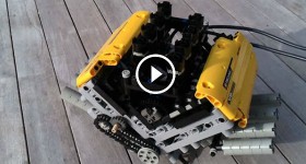 LEGO V8 pneumatic Engine. LPE, HIGH RPM
