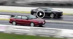 Turbo Saturn SL2 Drag Race - 11.937 @ 119.14 MPH