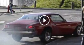 Chevrolet Camaro Burnout crash in Luleå