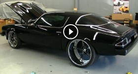 ULTIMATE AUDIO BLACK 1976 Camaro on 22 24 Forgiatos 24x15 REAR Wheels - 1080p HD